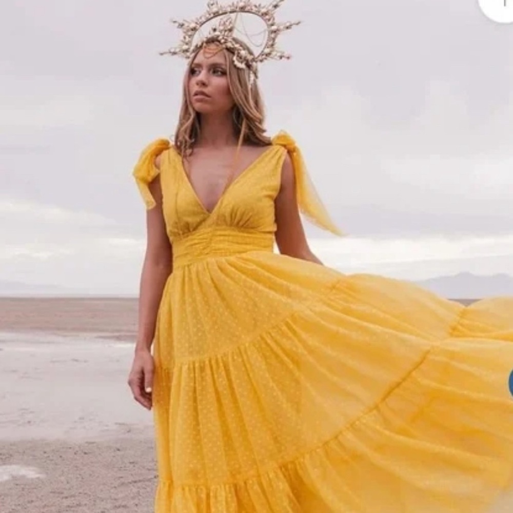Jessakae Jeanne Dress in Yellow